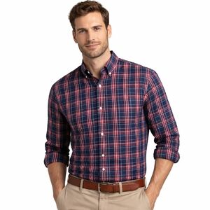 Vineyard Vines Slim Fit Murray Plaid Button Down Shirt – Size M